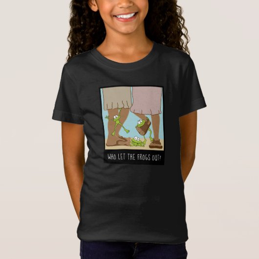 Passover FUNNY die de kikkers uit Girls T-Shirt he (Voorkant)