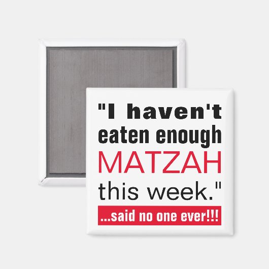 Passover Funny Matzah Magneet (Voorkant / Achterkant)