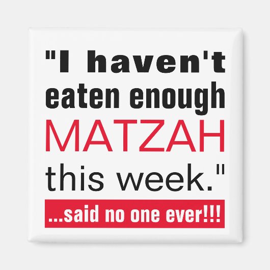 Passover Funny Matzah Magneet (Voorkant)