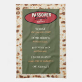 Passover Funny Menu Kitchen Towel Theedoek (Verticaal)