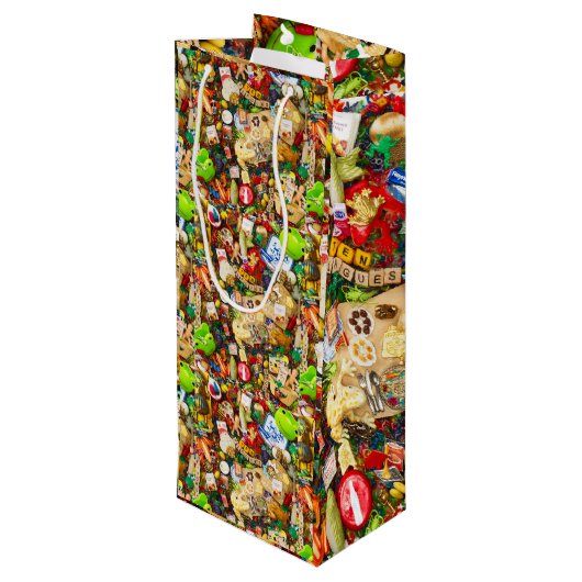 Passover Gift Bag Wijn Cadeautas (Achterkant Gekanteld)