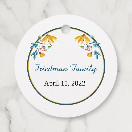 Passover Gift Labels Spring Flowers (Achterkant)