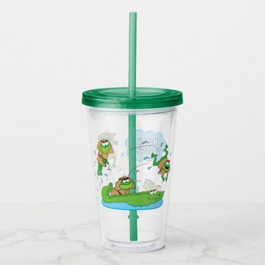 Passover Gree Acryltumbler 16 oz Hoppy Passover Acryl Drinkbeker (Voorkant)