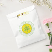 Passover "Green Yellow Star" Goodie Favor Bag Bedankzakje (Gezegeld)