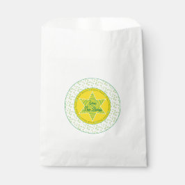 Passover "Green Yellow Star" Goodie Favor Bag Bedankzakje