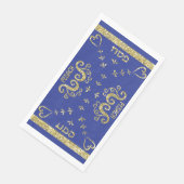 Passover Guest Towel Napkins Blue Gold Servet (Hoek)