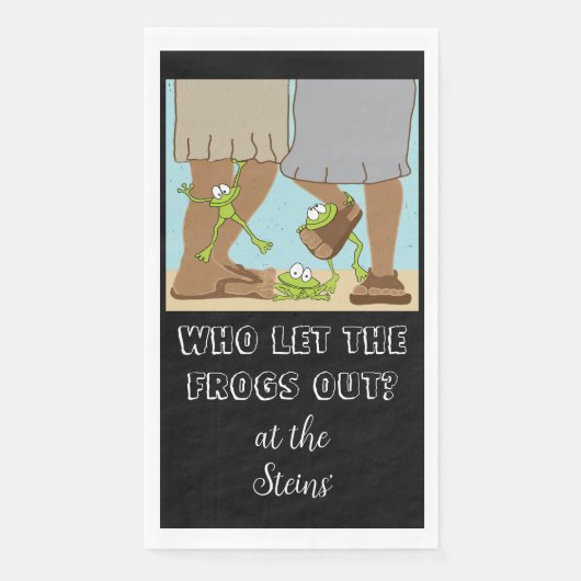 Passover Guest Towel Napkins, die de kikkers uit d Servet (Voorkant)