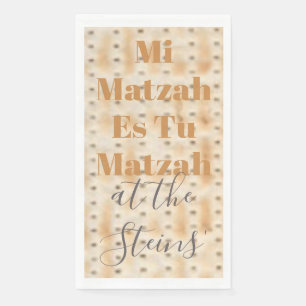 Passover Guest Towel Napkins Mi Matzah Servet