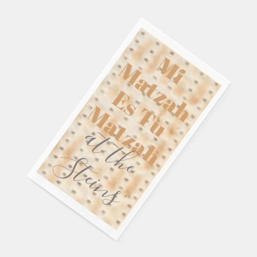 Passover Guest Towel Napkins Mi Matzah Servet (Hoek)