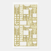 Passover Guest Towel Napkins "Passover Gold" Servet (Voorkant)
