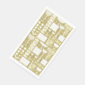 Passover Guest Towel Napkins "Passover Gold" Servet (Hoek)