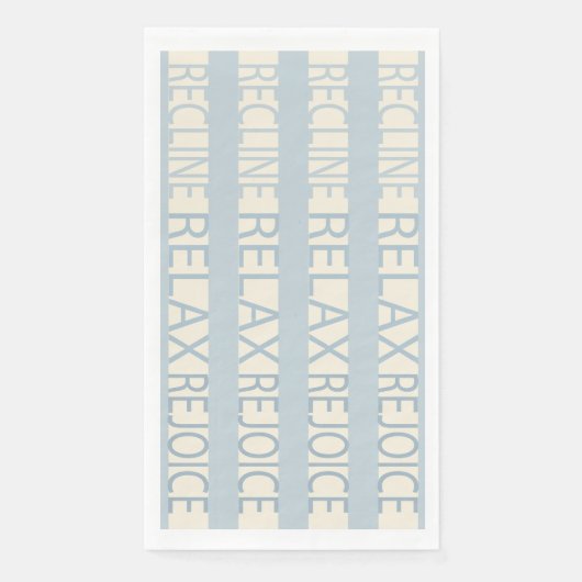 Passover Guest Towel Napkins Recline Relax Blue Servet (Voorkant)