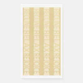 Passover Guest Towel Napkins Recline Relax Gold Servet