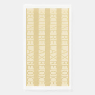 Passover Guest Towel Napkins Recline Relax Gold Servet