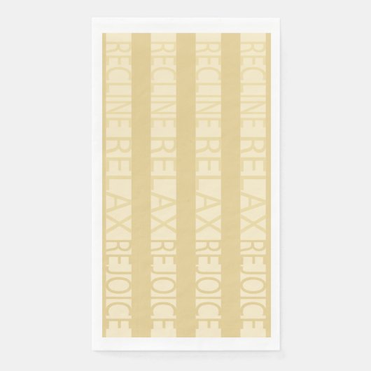 Passover Guest Towel Napkins Recline Relax Gold Servet (Voorkant)