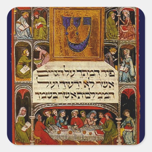 Passover Haggadah Vierkante Sticker (Voorkant)