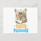 Passover Happy Passover Cat Funny Seder Jwish Aankondigingskaart (Voorkant)