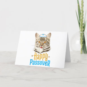 Passover Happy Passover Cat Funny Seder Jwish Bedankkaart
