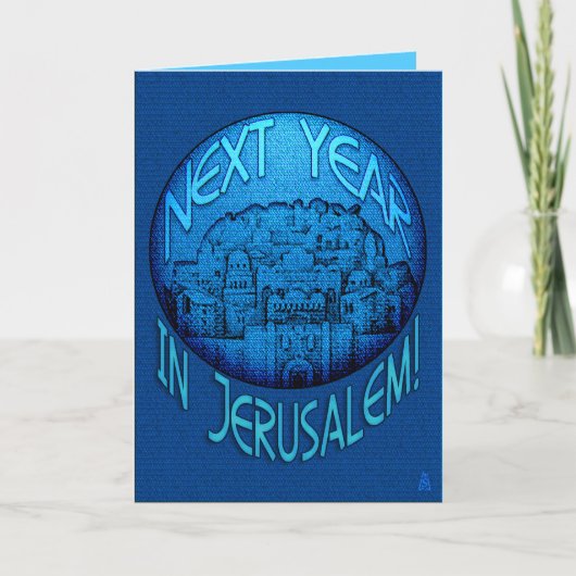 Passover Jerusalem Blue Kaart (Voorkant)