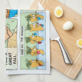 Passover Kitchen Towel Funny Seder Toons Theedoek (Quarter Fold)