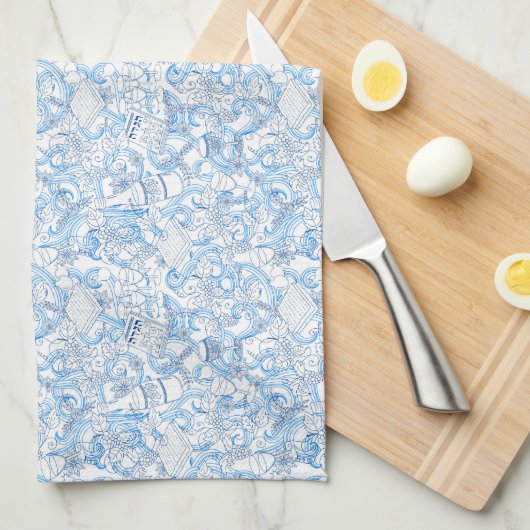 Passover Kitchen Towel - Mix & Match Dinnerware Theedoek (Quarter Fold)
