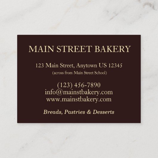 Passover Macaroon Cookie Jewish Bakery Kosher Food Visitekaartje (Achterkant)