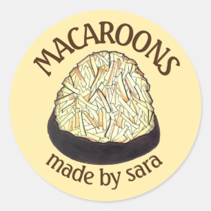 Passover Macaroons Homemade uit de keuken van Ronde Sticker