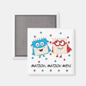 Passover Magnet Square "Matzoh Mannen" (Voorkant / Achterkant)