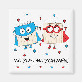 Passover Magnet Square "Matzoh Mannen" (Voorkant)