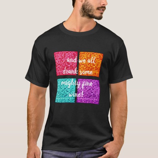 Passover Mannen Donkere Funny T-Shirt Mighty Fine (Voorkant)