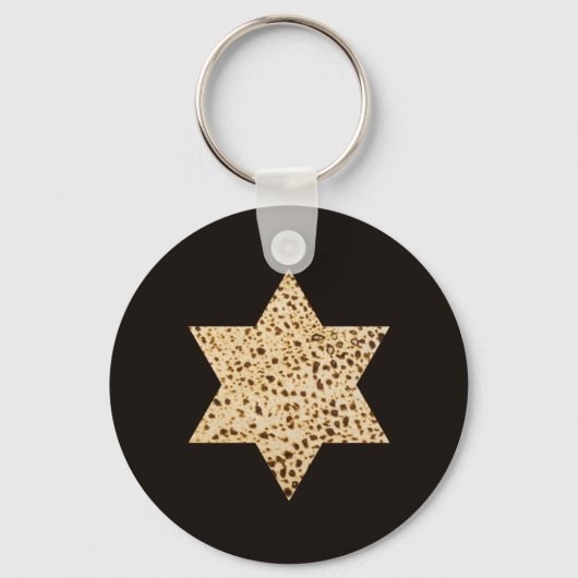 Passover Matzah Bread Star van David Sleutelhanger (Voorkant)
