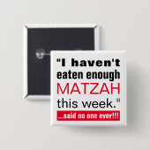 Passover Matzah Funny Vierkante Button 5,1 Cm (Voorkant /achterkant)
