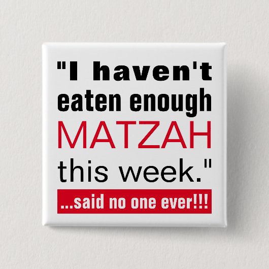 Passover Matzah Funny Vierkante Button 5,1 Cm (Voorkant)