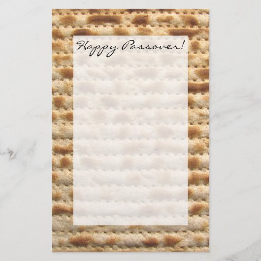 Passover matzah schrijfpapier briefpapier (Voorkant)