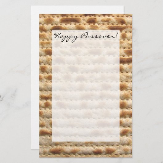 Passover matzah schrijfpapier briefpapier (Voorkant / Achterkant)