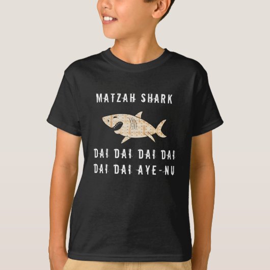 Passover Matzah Shark Kinderen Basic T-Shirt (Voorkant)