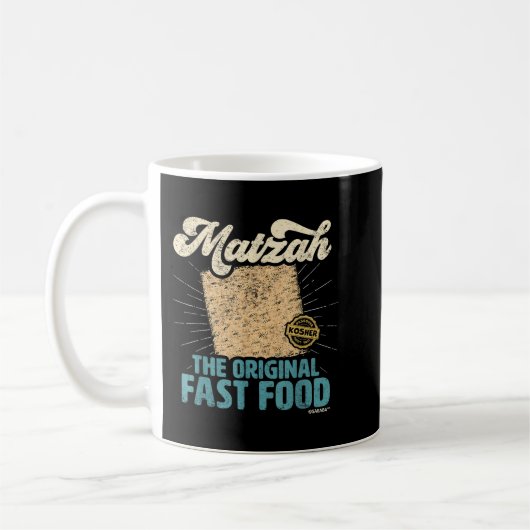 Passover Matzah the Original Fast Food Funny Seder Koffiemok (Links)