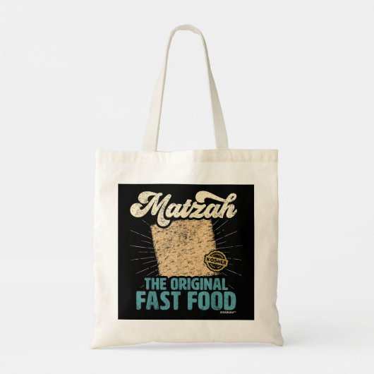 Passover Matzah the Original Fast Food Funny Seder Tote Bag (Achterkant)