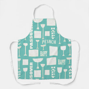 Passover Matzah Wine Blue Apron Schort