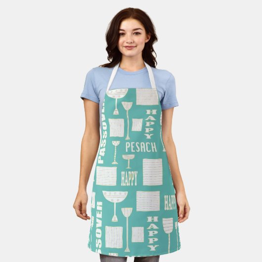 Passover Matzah Wine Blue Schort (Gedragen)