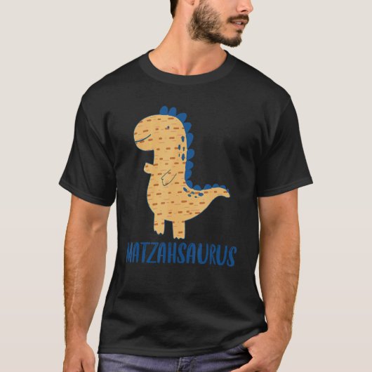 Passover Matzahsaurus Dinosaur Matzo Seder Joods T-shirt (Voorkant)