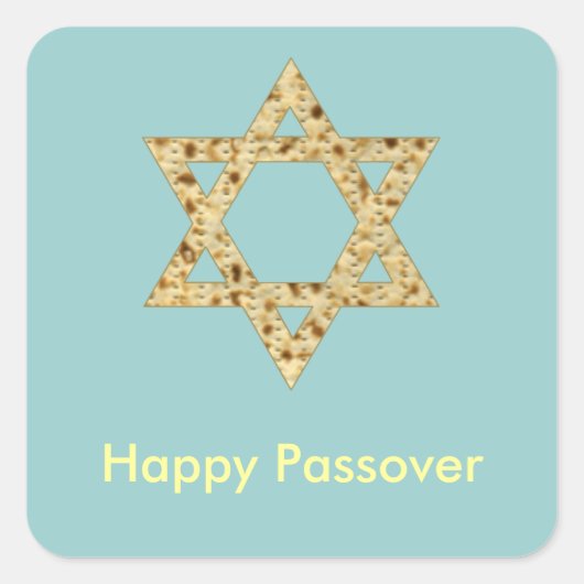 Passover Matzoh Star van David Judaism Vierkante Sticker (Voorkant)