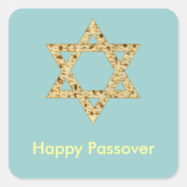 Passover Matzoh Star van David Judaism Vierkante Sticker