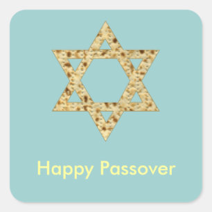 Passover Matzoh Star van David Judaism Vierkante Sticker