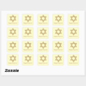 Passover Matzoh Star van David Vierkante Sticker (Vel)