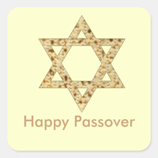 Passover Matzoh Star van David Vierkante Sticker (Voorkant)