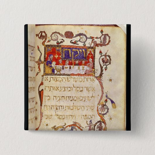 Passover Meal, Noord-Spanje Vierkante Button 5,1 Cm (Voorkant)