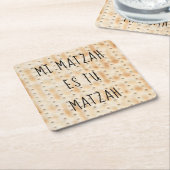 Passover Mi Matzah Es Tu Matzah Kartonnen Onderzetters (Schuin)