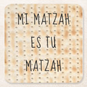 Passover Mi Matzah Es Tu Matzah Kartonnen Onderzetters (Voorkant)