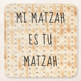 Passover Mi Matzah Es Tu Matzah Kartonnen Onderzetters
